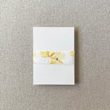 "Sunflower Vellum Belly Band | For Petite 4.25x6" Invitations | Set of 10" - Belly Bands in yellow by Cotton and Bow