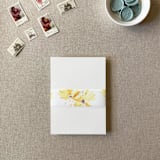 "Sunflower Vellum Belly Band | For Petite 4.25x6" Invitations | Set of 10" - Belly Bands in yellow by Cotton and Bow
