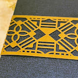 "Laser Cut Belly Band, Claire Pattern in Antique Gold, Set of 25" - Belly Bands in gold by Artifacture