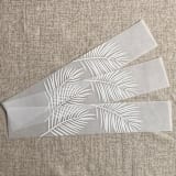 "Palm leaf white translucent vellum belly band for 5x7 card | pack of 10" - Belly Bands in white by Ivory Invitations