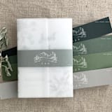 "Mountain sketch belly band for 5x7 card | pack of 10" - Belly Bands in green by Ivory Invitations