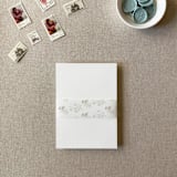 "Neutral Toile Vellum Belly Band | For 5x7" Invitations | Set of 10" - Belly Bands in beige by Cotton and Bow