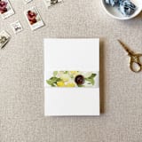 "Lemon Vellum Belly Band | For 5x7" Invitations | Set of 10" - Belly Bands in yellow by Cotton and Bow