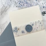 "Blue Wildflower Vellum Belly Band for Wedding Invitations 1.5" (25 Pack)" - Belly Bands in multicolor by Carley Zuercher