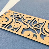 "Laser Cut Belly Band, Melody Pattern in Antique Gold, Set of 25" - Belly Bands in gold by Artifacture