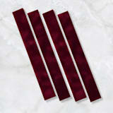 "Burgundy Velvet Belly Bands for 5 x 7 Invitations (Set of 25)" - Belly Bands in red by Caroline Russo