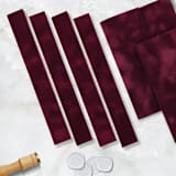 "Burgundy Velvet Belly Bands for 5 x 7 Invitations (Set of 25)" - Belly Bands in red by Caroline Russo
