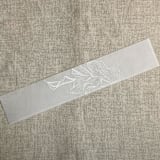 "Calla lily white ink printed vellum belly band for 5x7 card style A | pack of 10" - Belly Bands in white by Ivory Invitations