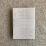 "grace floral white vellum belly band for 5x7 card | pack of 10" - Belly Bands in white by Ivory Invitations