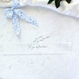 "Destination Wedding Vellum Belly Band- Personalized- Set of 25" - Belly Bands in white by Inkspiringletters