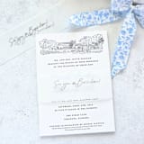 "Destination Wedding Vellum Belly Band- Personalized- Set of 25" - Belly Bands in white by Inkspiringletters