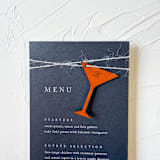 "Custom Martini Glass Leather Invitation Charm, 2", Set of 50" - Belly Bands in brown by Left Grain