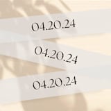 "Modern Custom Date Vellum Belly Bands for 5 x 7 Wedding Invitations" - Belly Bands in black by Caroline Russo