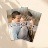 "Modern Custom Date Vellum Belly Bands for 5 x 7 Wedding Invitations" - Belly Bands in black by Caroline Russo