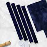 "1" Navy Velvet Belly Bands For 5 x 7 Wedding Invitations (Set of 25)" - Belly Bands in blue by Caroline Russo