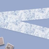 "French Blue Toile Vellum Belly Bands for 5 x 7 Invitations (Set of 25)" - Belly Bands in blue by Caroline Russo