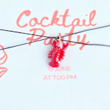 "Linen Thread and Lobster Charm Belly Band- Customizable Thread Color- Set of 25" - Belly Bands in red by Inkspiringletters