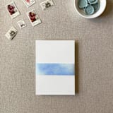 "Blue Watercolor Vellum Belly Band | For Petite 4.25x6" Invitations | Set of 10" - Belly Bands in blue by Cotton and Bow