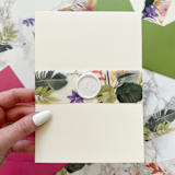 "Tropical Vellum Belly Band for Wedding Invitations 1.5" (25 pack)" - Belly Bands in clear by Carley Zuercher