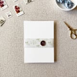 "Sage Toile Vellum Belly Band | For 5x7" Invitations | Set of 10" - Belly Bands in green by Cotton and Bow