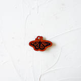 "Leather Butterfly Invitation Charm, Set of 50" - Belly Bands in brown by Left Grain