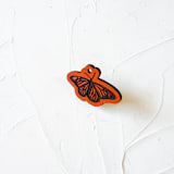 "Leather Butterfly Invitation Charm, Set of 50" - Belly Bands in brown by Left Grain