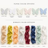"Butterfly Reverie // Invitation Ribbon Wrap (Set of 10)" - Belly Bands in multicolorassorted-colors by Clover and Lamb