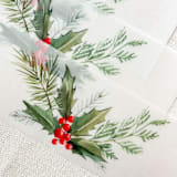 "Holly Pine Sprigs Vellum Belly Bands | Set of 25" - Belly Bands in green by Megan Tendler