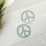 "Pine Peace Wreath Vellum Belly Bands | Set of 25" - Belly Bands in green by Megan Tendler
