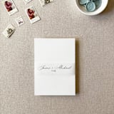 "Custom Wedding Belly Band | Modern Script | For Regular A7 or Petite Invitations | Set of 10" - Belly Bands in black by Cotton and Bow