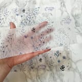 "Blue Wildflower Vellum Belly Bands for Wedding Invitations 3" (25 Pack)" - Belly Bands in beige by Carley Zuercher