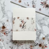 "Neutral Fall Wildflower Vellum Belly Bands (25 Pack)" - Belly Bands in clear by Carley Zuercher
