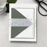 "Fresh Sage | Pack of 25 Floral Vellum Belly Bands" - Belly Bands in green by Nikki Turner