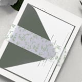 "Fresh Sage | Pack of 25 Floral Vellum Belly Bands" - Belly Bands in green by Nikki Turner