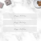 "Happy Holidays Vellum Belly Bands for 5 x 7 Cards (Set of 25)" - Belly Bands in white by Caroline Russo