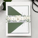 "Lush Grace | Pack of 25 Floral Vellum Belly Bands" - Belly Bands in green by Nikki Turner
