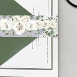 "Lush Grace | Pack of 25 Floral Vellum Belly Bands" - Belly Bands in green by Nikki Turner