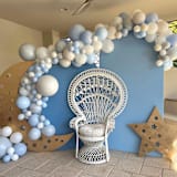 "Cloud Blue Balloon Garland Premium Kit (8-10ft)" - Balloons in blue by PopFestCo