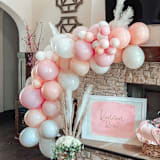 "Baby Pink Balloon Garland Premium Kit (8-10ft)" - Balloons in pink by PopFestCo