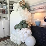 "Vanessa THICK Balloon Garland Kit (4-6 feet)" - Balloons in white by Balloon and Bash