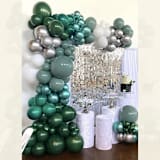 "Emerald THICK Balloon Garland Kit (10-12 feet)" - Balloons in green by Balloon and Bash