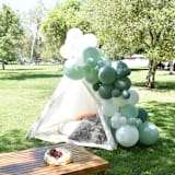 "Sage Mint Green and White THICK Balloon Garland Kit (4-6 feet)" - Balloons in green by Balloon and Bash