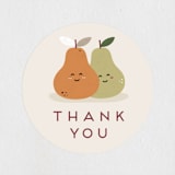 "Sweet Pair" - Baby Shower Stickers in Clay by Erica Krystek - Close-Up