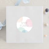 "Polka Dot Party" - Baby Shower Stickers in Confetti by Pixel and Hank - For Scale