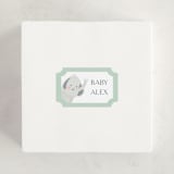 "Jungle Animals" - Baby Shower Stickers in Mint by Christy Hy Lee - For Scale