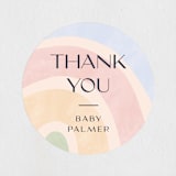 "Over the Rainbow" - Baby Shower Stickers in Meadow by Pixel and Hank - Close-Up