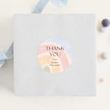"Over the Rainbow" - Baby Shower Stickers in Meadow by Pixel and Hank - For Scale