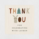 "Woodland Type" - Baby Shower Stickers in Birch by Erica Krystek - Close-Up