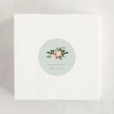 "Love and Flowers" - Baby Shower Stickers in Mint by Juliana Zimmermann - For Scale