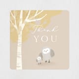 "Little owlet" - Baby Shower Stickers in Almond by Jennifer Wick - Close-Up